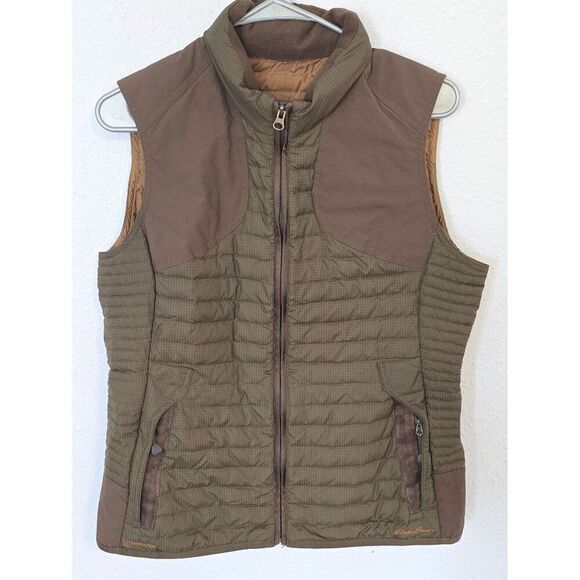 Eddie Bauer Womens  Sport Shop Microtherm StormDown Field Quilted Vest Moss Sz M - Picture 1 of 6